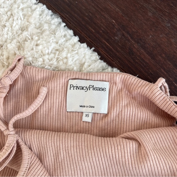 Privacy Please Lace Up Bodysuit - Blush Pink - Picture 2 of 4